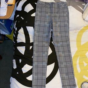 Plaid Skinny Pants